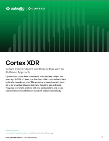 Cortex XDR datasheet