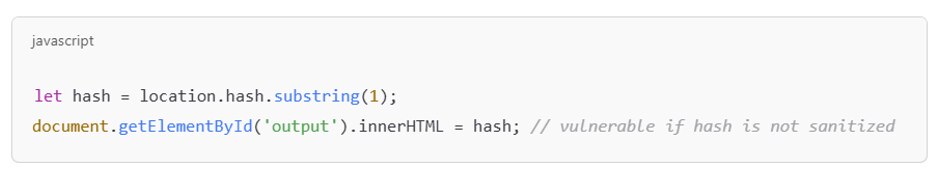 DOM-based variant using location.hash
