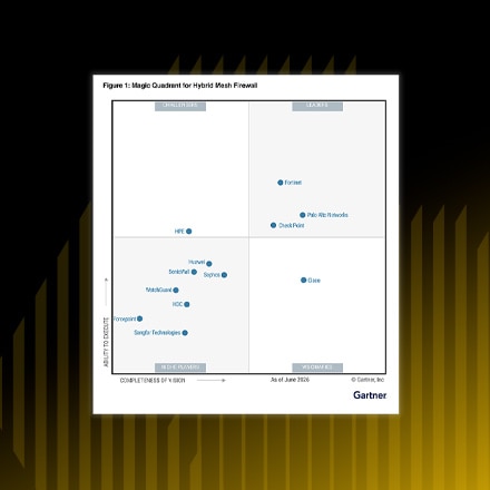 Leader in the 2026 Gartner® Magic Quadrant™ for Hybrid Mesh Firewall.