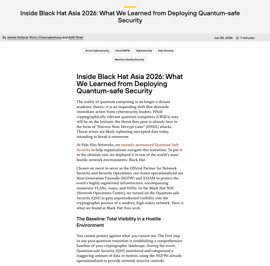 Inside Black Hat Asia: What We Learned from Deploying QSS