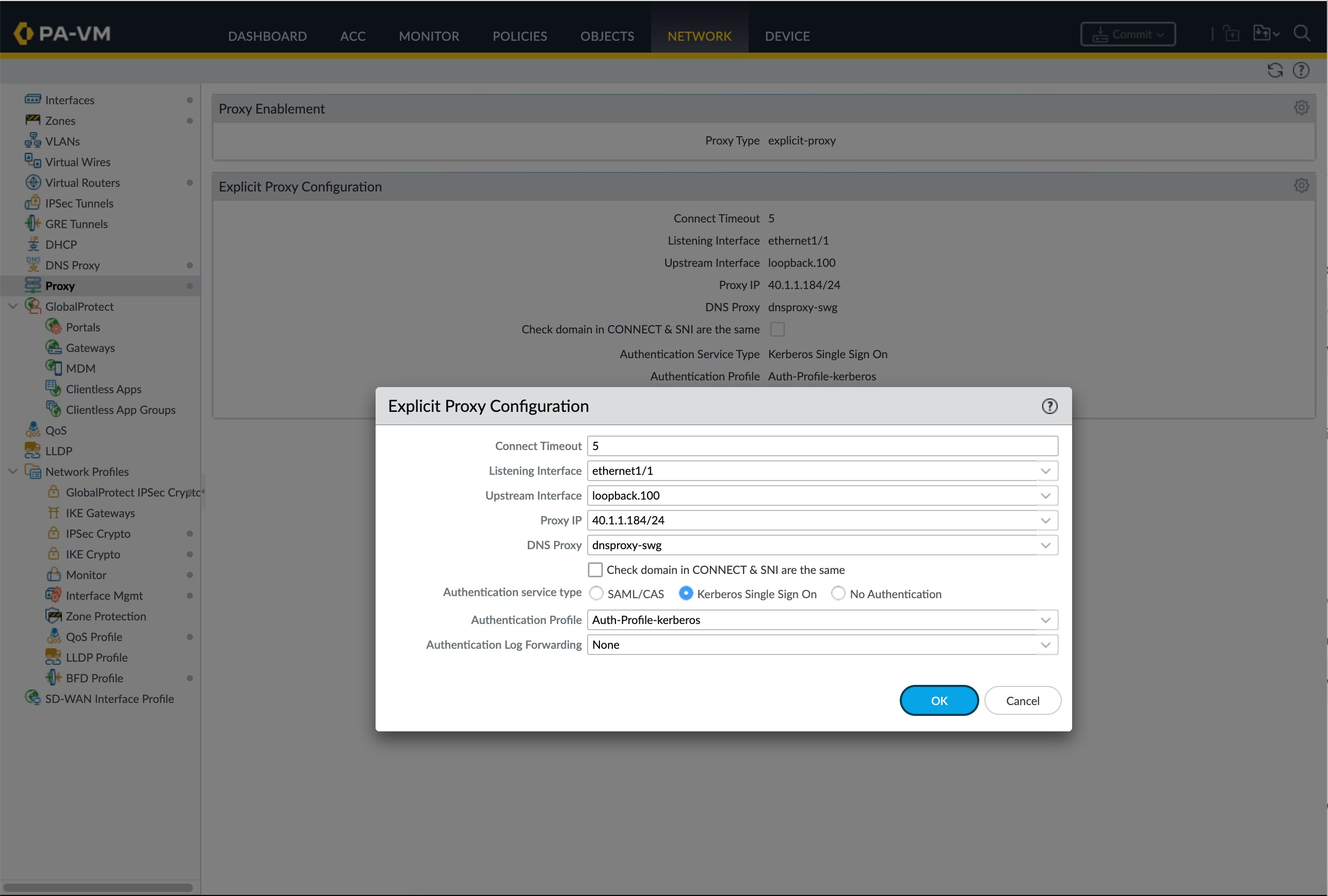 Native web proxy support
