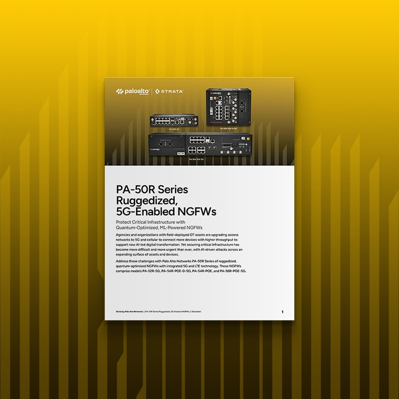 PA-50R Series: Ruggedized, 5G-Enabled NGFWs 